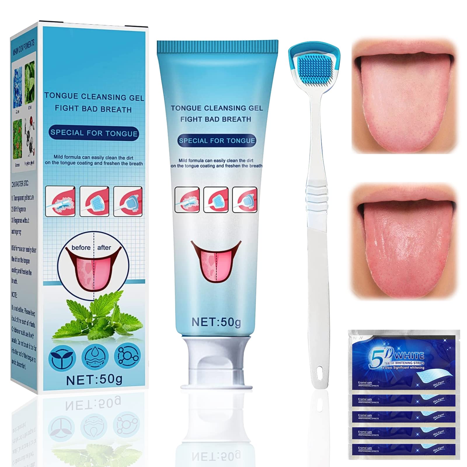 Pack Anti-Mauvaise Haleine : Gratte-Langue + Gel